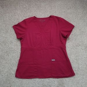 Grey's Anatomy Burgundy Scrub Top